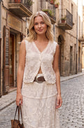 Cream Knit Vest — Ekru